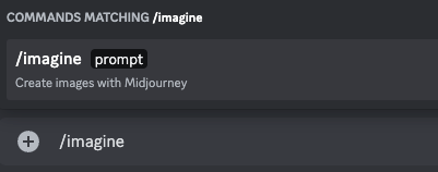 prompt type /imagine in Midjourney