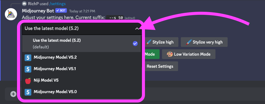 🎛 Midjourney Settings Explained