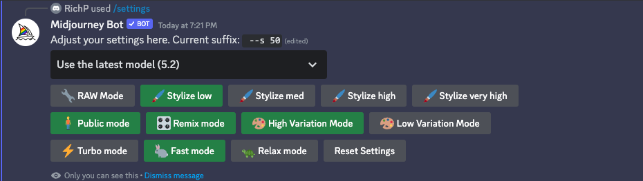 🎛 Midjourney Settings Explained