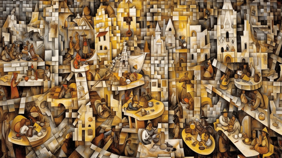 An example of Cubist art created using Midjourney