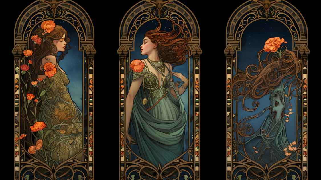 An example of Art Nouveau created using Midjourney