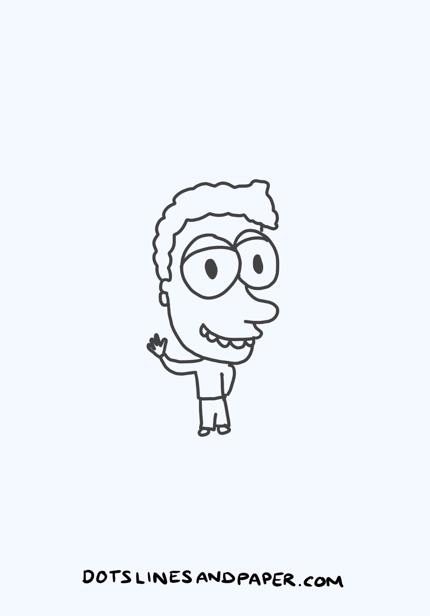 cartoon of a boy in the style of The Simpsons