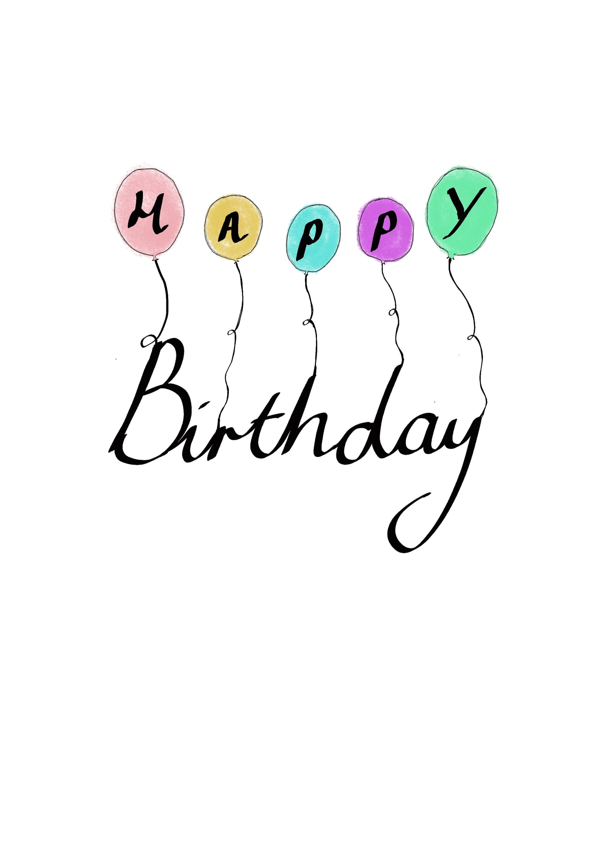 Image from the Cute Birthday Cards Ideas article of birthday balloons