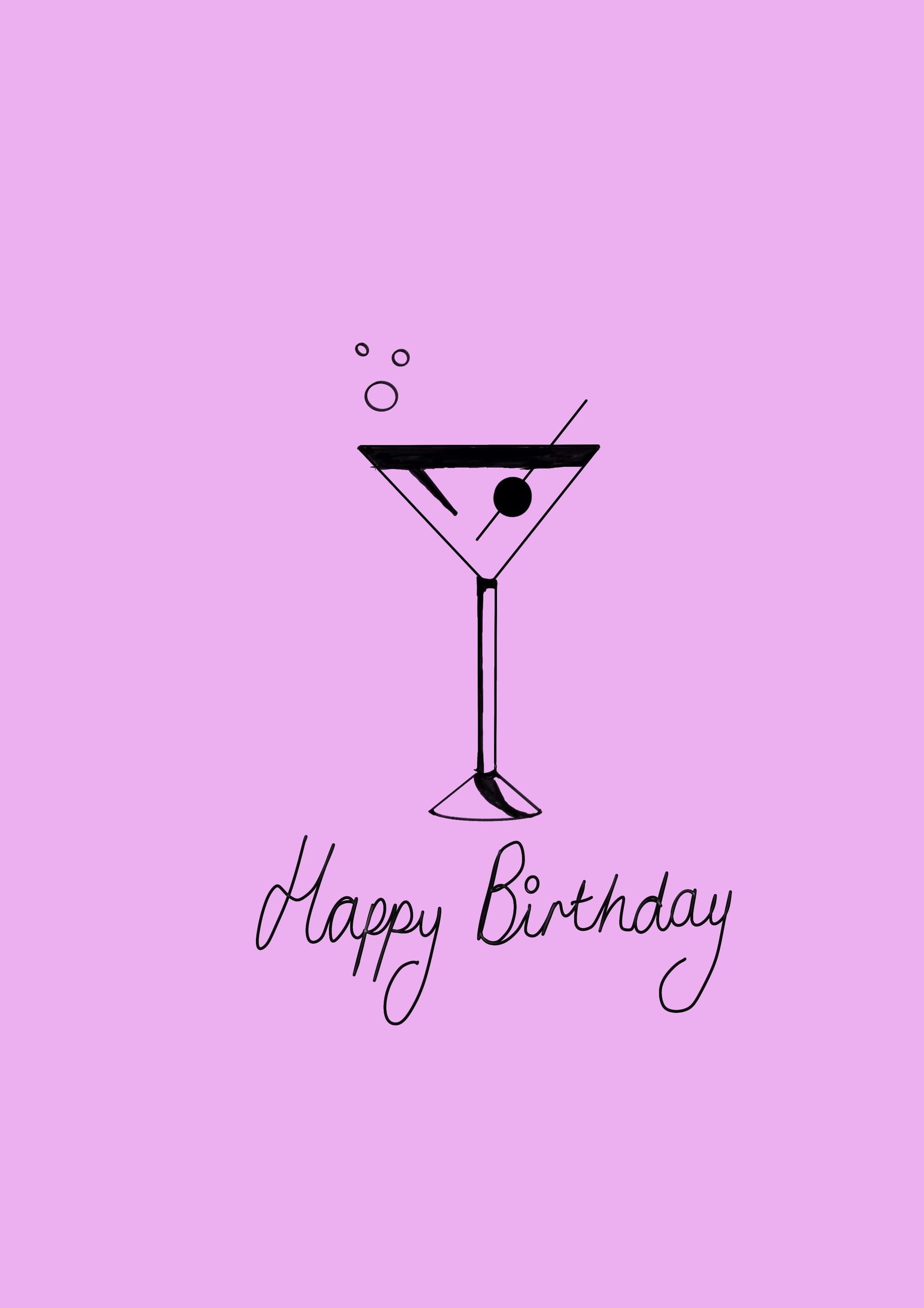 Image from the Cute Birthday Cards Ideas article of a Birthday Cocktail
