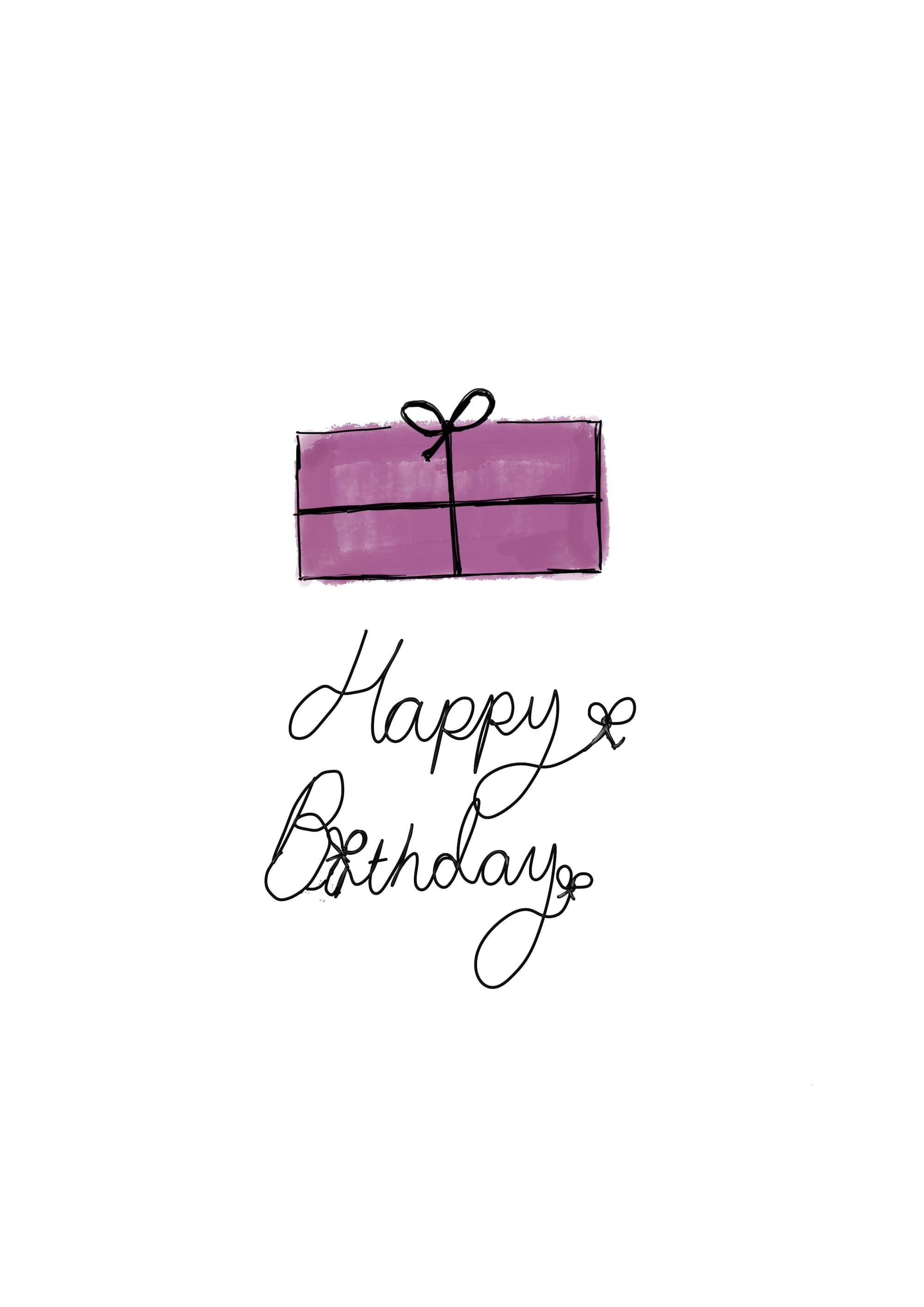 Image from the Cute Birthday Cards Ideas article of a cute little birthday present