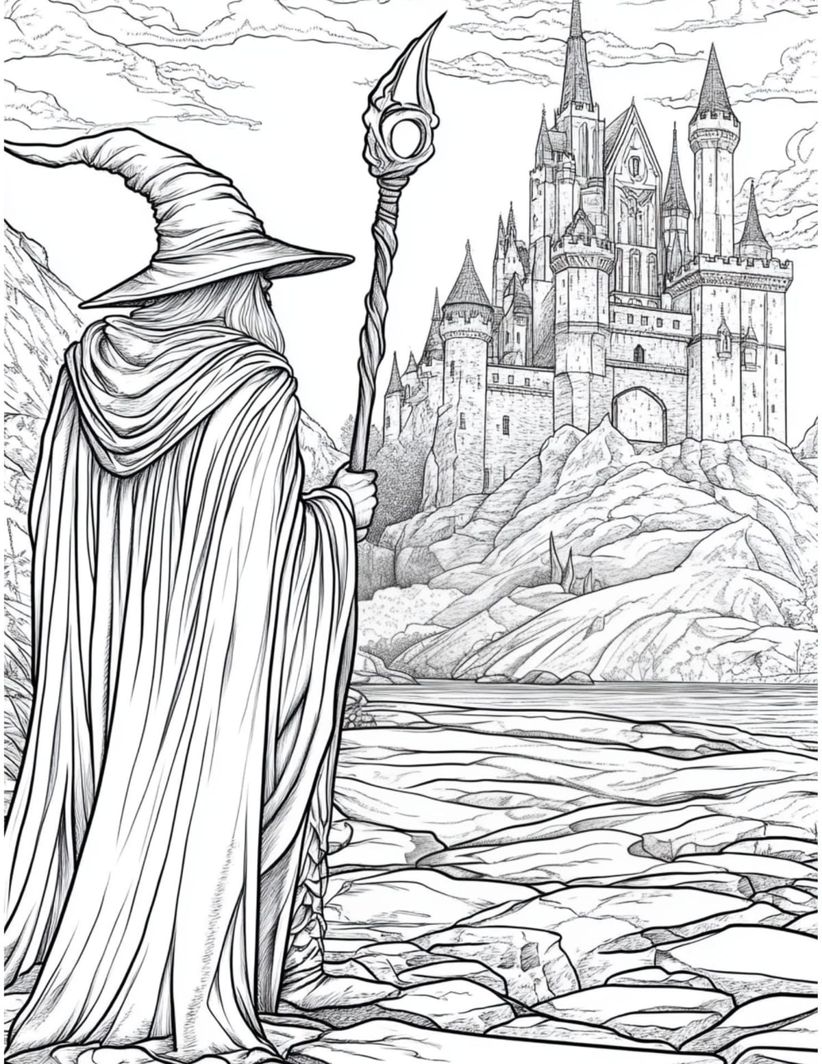 12 Wizard Colouring Pages for Adults 🧙🏻♂️