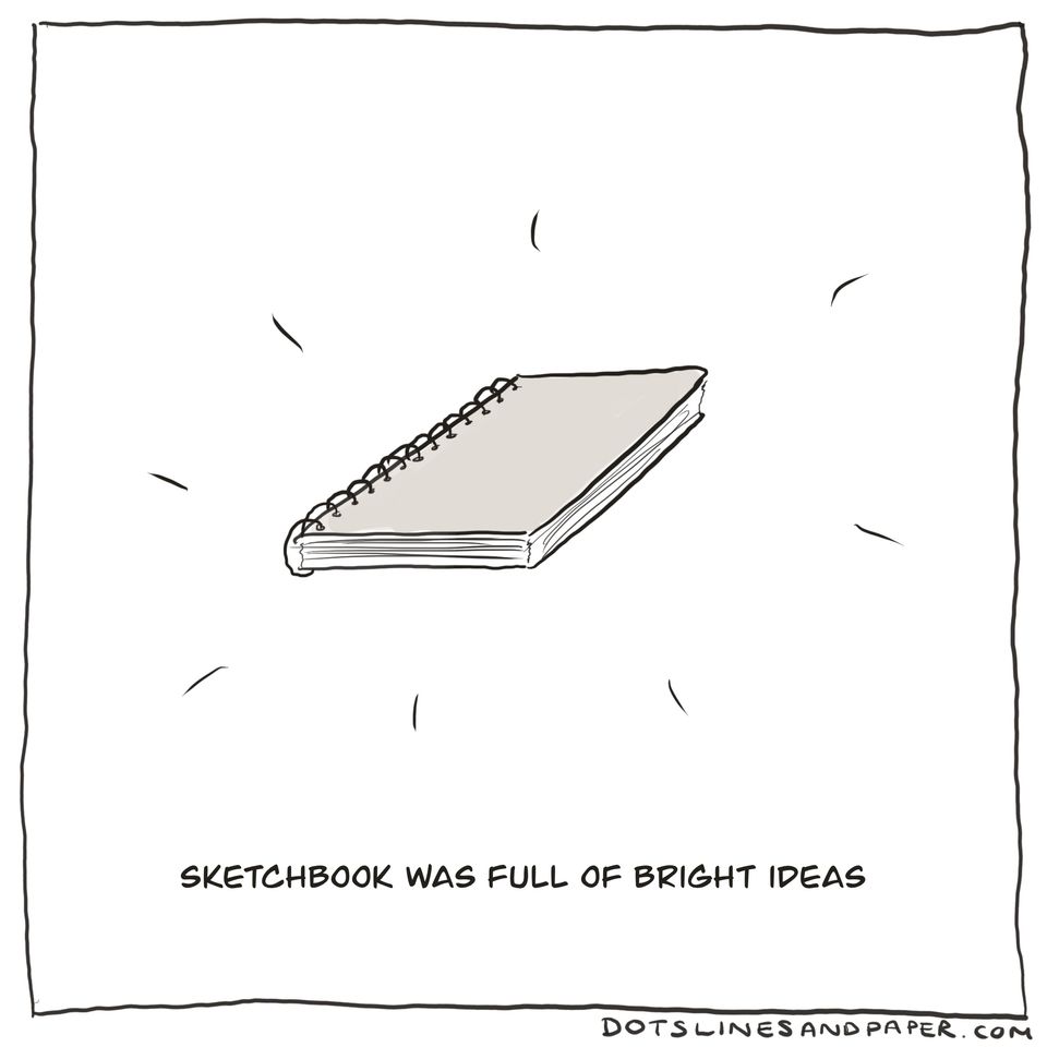 Sketchbook Was Full Of Bright Ideas